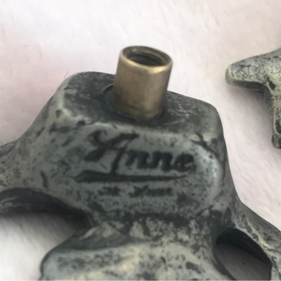 ANNE AT HOME 2 dolphin family cabinet drawer knobs pulls pewter wash - Picture 4 of 7